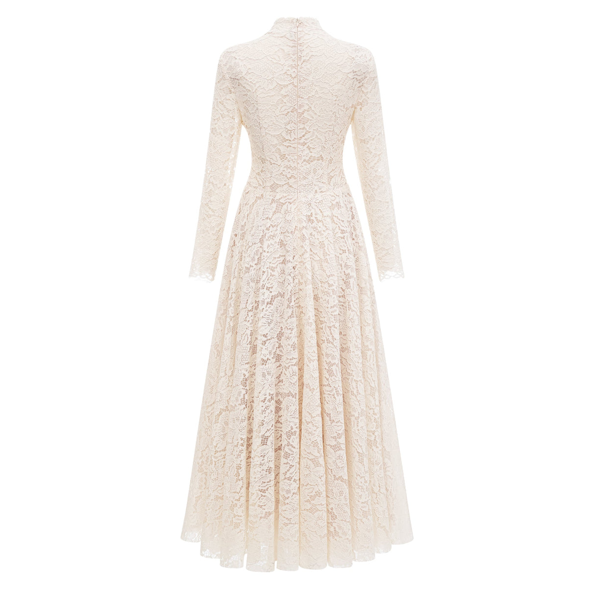 Aurohaya Oliana Ivory Lace Maxi Gown