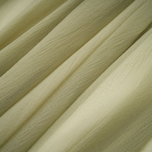 Aurohaya Matcha Ruffled Shirred Tulle Maxi Dress