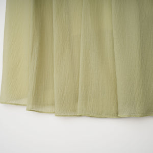 Aurohaya Matcha Ruffled Shirred Tulle Maxi Dress