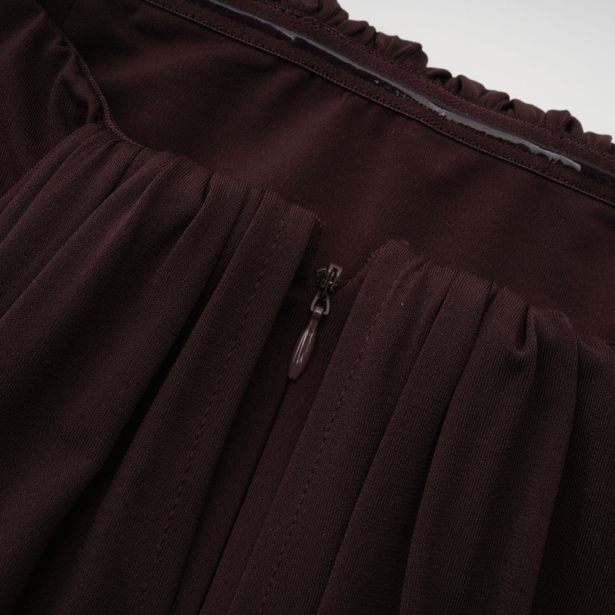 Aurohaya Honoria Chocolate Brown Off Shoulder Maxi Dress