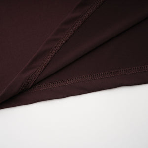 Aurohaya Honoria Chocolate Brown Off Shoulder Maxi Dress