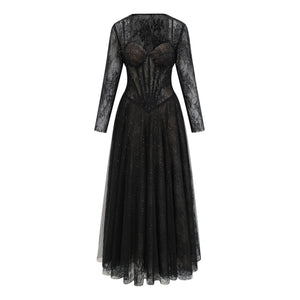 Aurohaya Celina Lace Corset Maxi Gown
