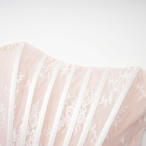 Aurohaya Margherita White Floral Lace Dress & Skirt Set