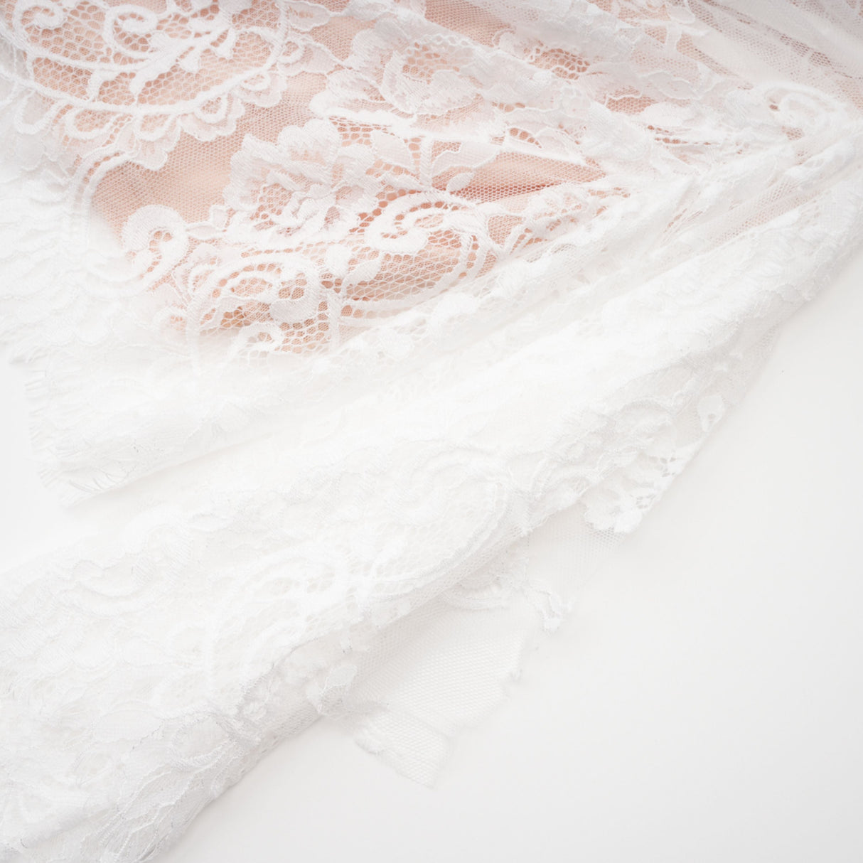 Aurohaya Margherita White Floral Lace Dress & Skirt Set