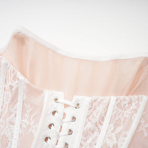 Aurohaya Margherita White Floral Lace Dress & Skirt Set
