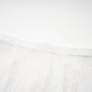 Aurohaya Margherita White Floral Lace Dress & Skirt Set