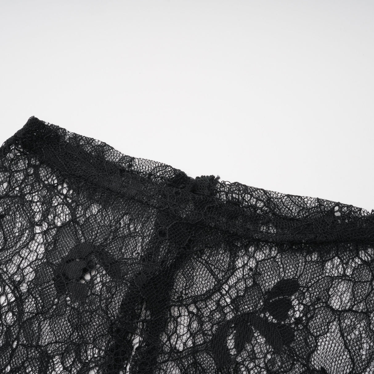 Aurohaya Alvaro Black Lace Shawl & Dress Set