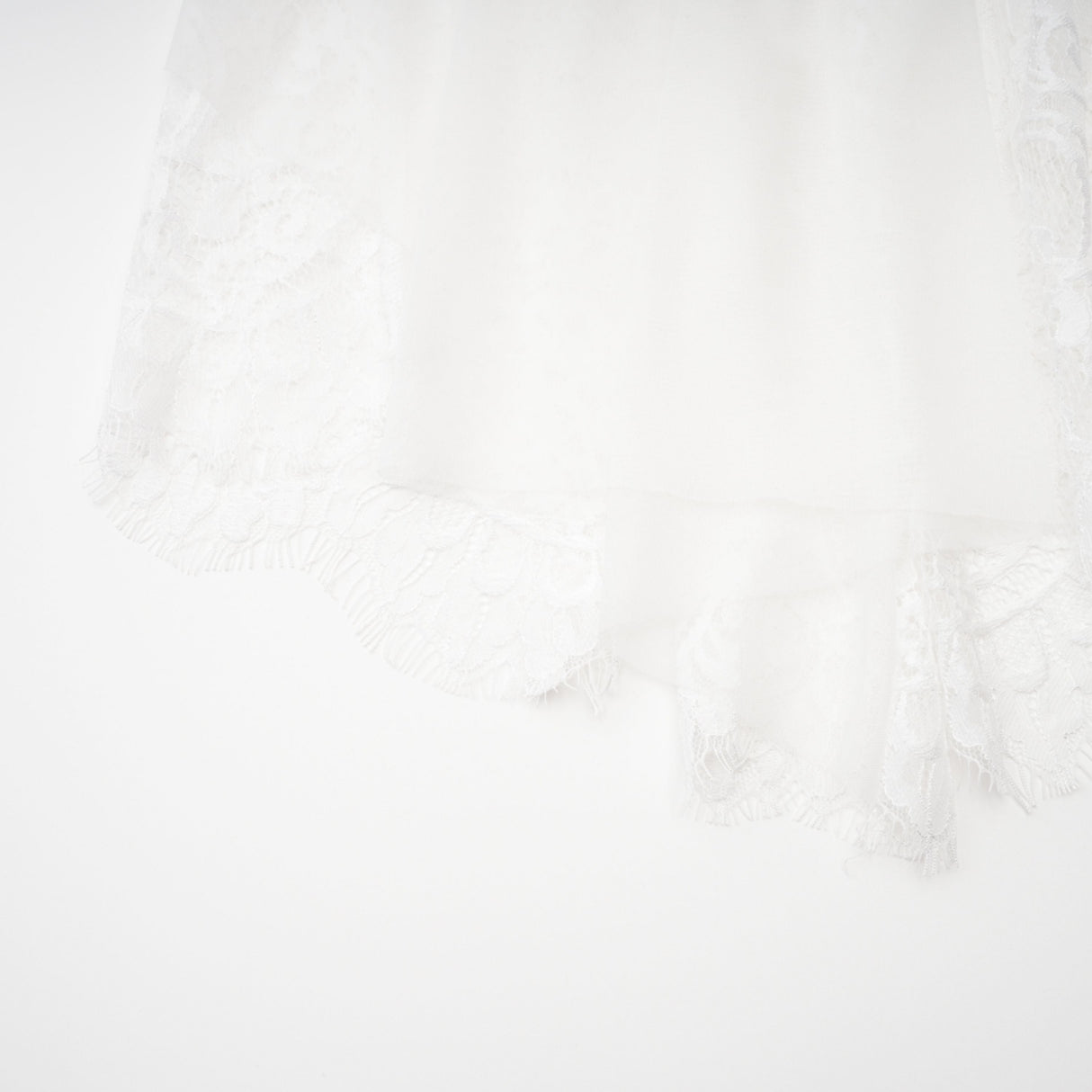 Aurohaya Margherita White Floral Lace Dress & Skirt Set