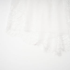 Aurohaya Margherita White Floral Lace Dress & Skirt Set