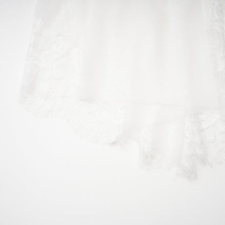 Aurohaya Margherita White Floral Lace Dress & Skirt Set