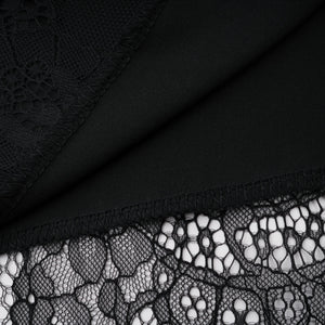 Aurohaya Alvaro Black Lace Shawl & Dress Set