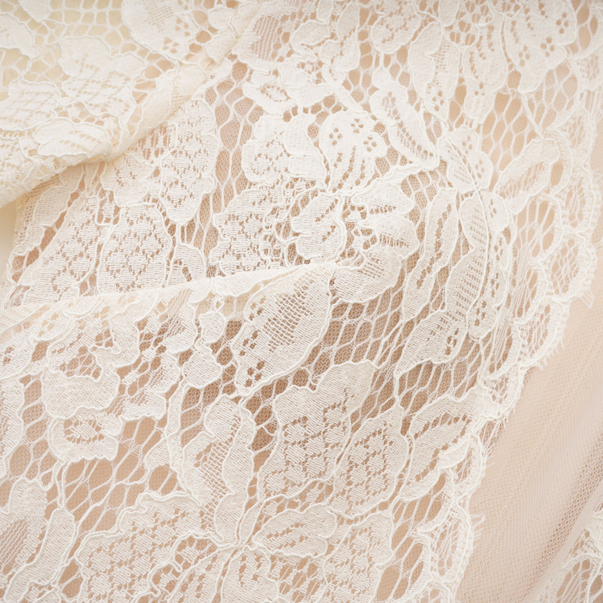 Aurohaya Oliana Ivory Lace Maxi Gown