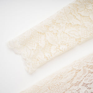 Aurohaya Oliana Ivory Lace Maxi Gown