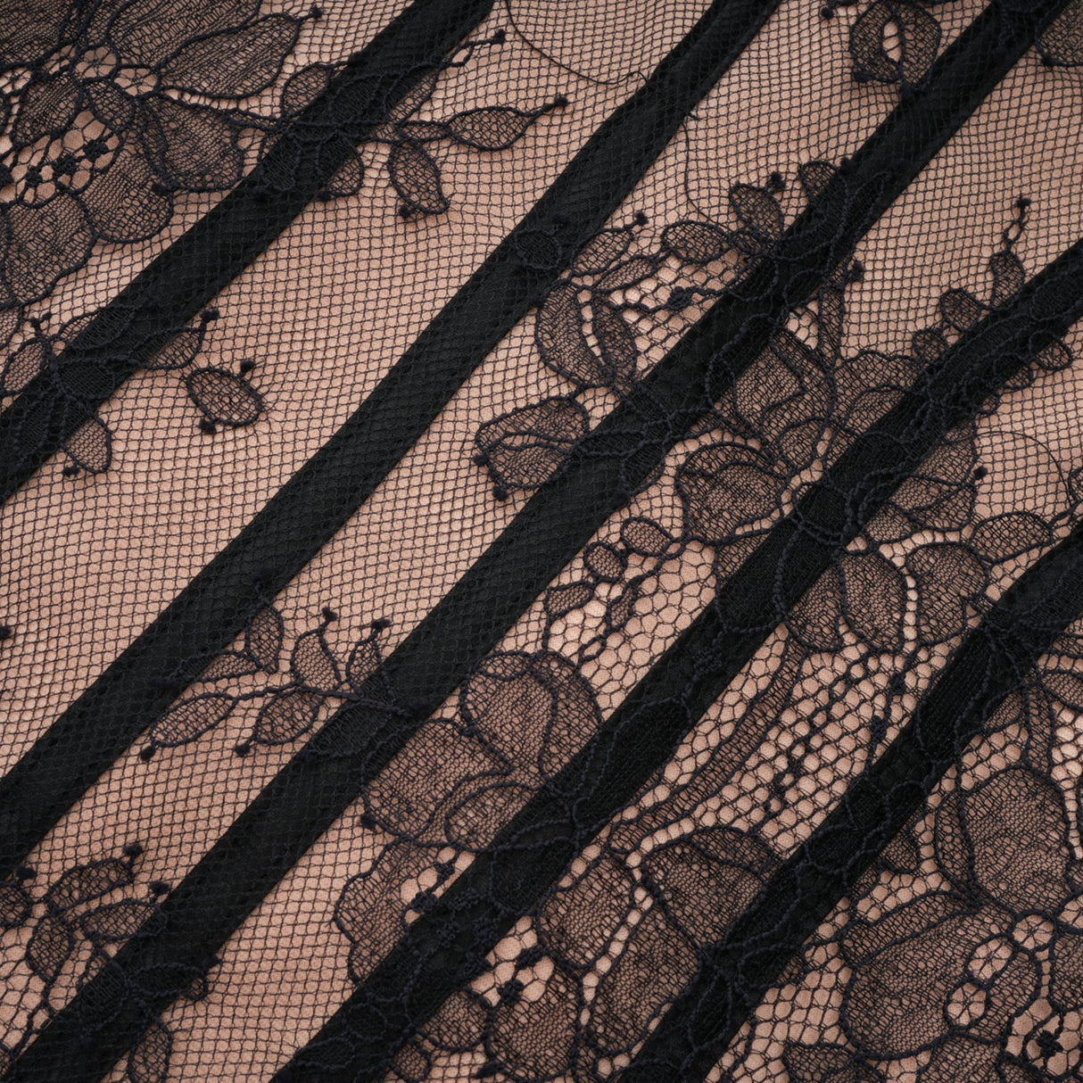 Aurohaya Urszula Black Floral Lace Corset Maxi Dress