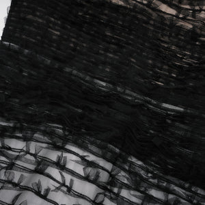 Aurohaya Eléonore Color Block Tulle Midi Dress