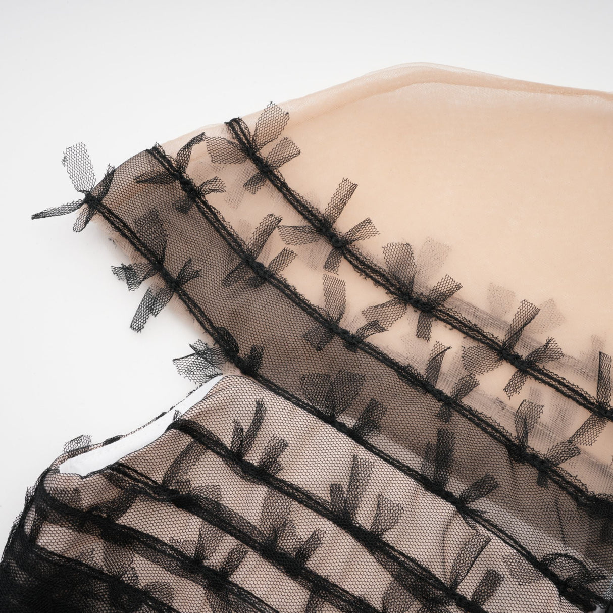 Aurohaya Eléonore Color Block Tulle Midi Dress