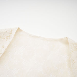 Aurohaya Celina White Lace Corset Maxi Dress