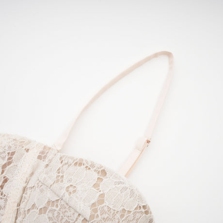 Aurohaya Celina White Lace Corset Maxi Dress