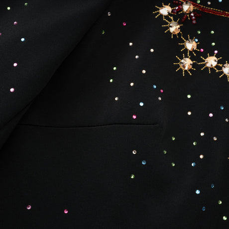 Aurohaya Rosaria Black Embellished Constellation Mini Dress