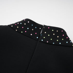 Aurohaya Rosaria Black Embellished Constellation Mini Dress