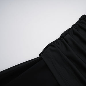 Aurohaya Tiziana Black One Shoulder Cut Out Maxi Dress