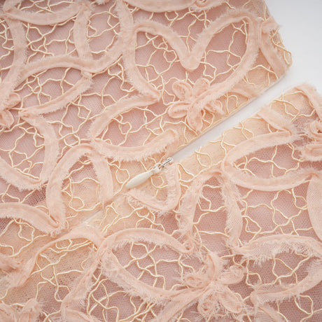 Aurohaya Bérengère Neutrals Faux-flower Crochet Midi Dress