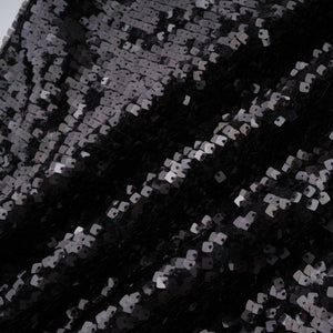 Aurohaya Ava Black Lace Panel Sequined Maxi Dress