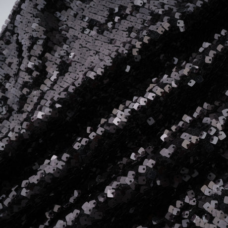 Aurohaya Ava Black Lace Panel Sequined Maxi Dress