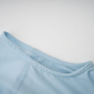Aurohaya Catherine asymmetrical pleated maxi dress in Baby-blue