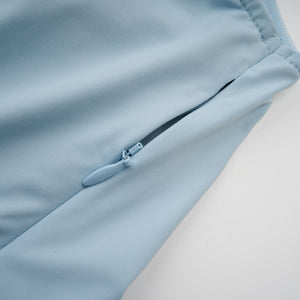Aurohaya Catherine asymmetrical pleated maxi dress in Baby-blue