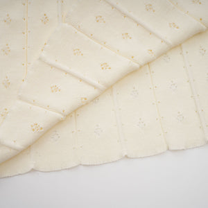 Aurohaya Donatienne white faux-pearl knitted maxi dress
