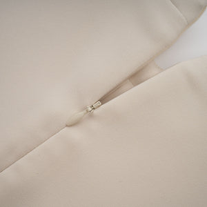 Aurohaya Chloé cream-white fitted mini dress