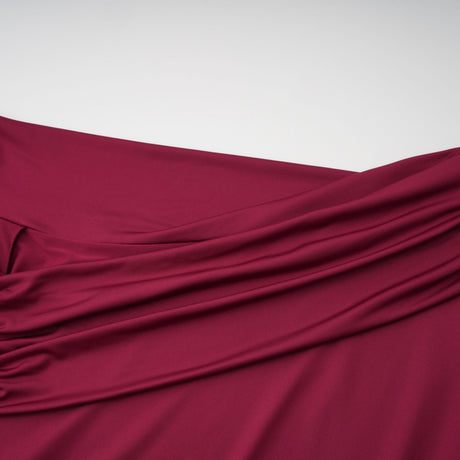 Aurohaya Anastasia Burgundy One Shoulder Gathered Maxi Dress