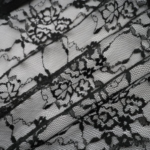 Aurohaya Louise black floral-lace vest & dress matching set