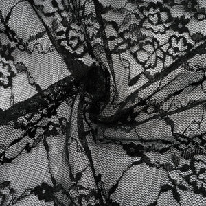 Aurohaya Louise black floral-lace vest & dress matching set