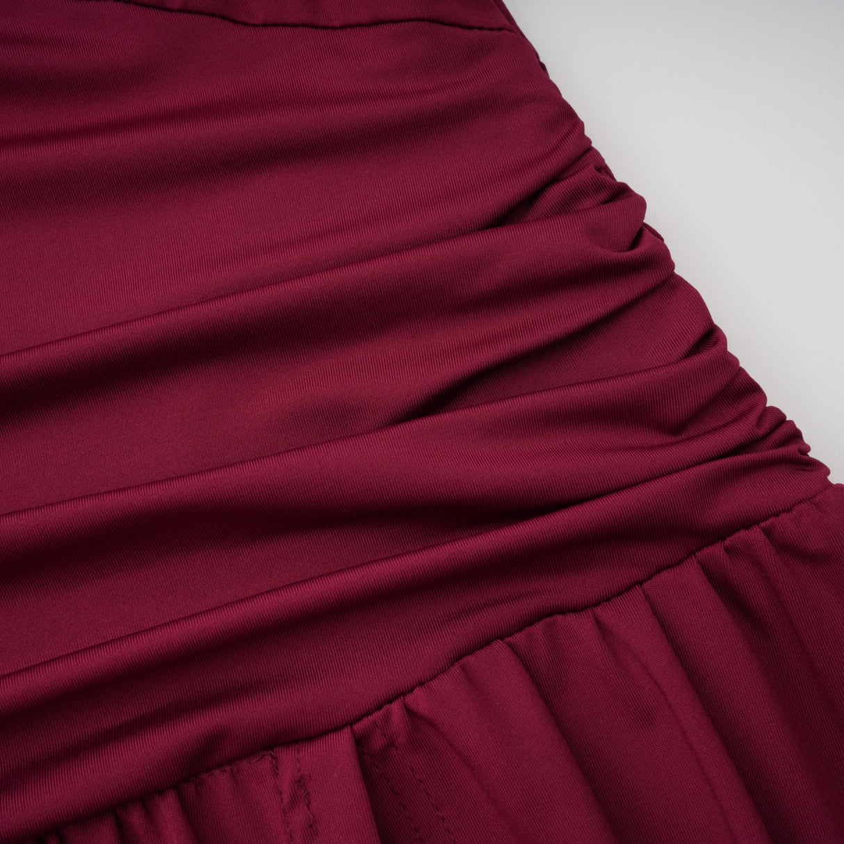 Aurohaya Anastasia Burgundy One Shoulder Gathered Maxi Dress