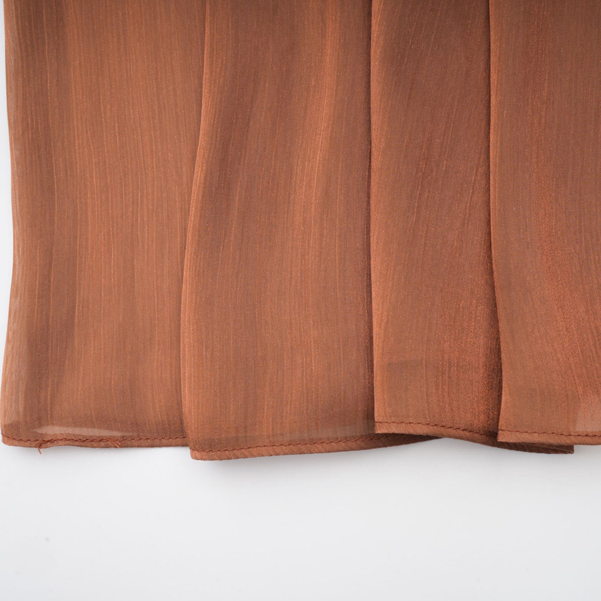 Aurohaya Mila Brown Pleated Satin Maxi Dress