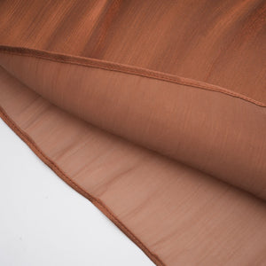 Aurohaya Mila Brown Pleated Satin Maxi Dress