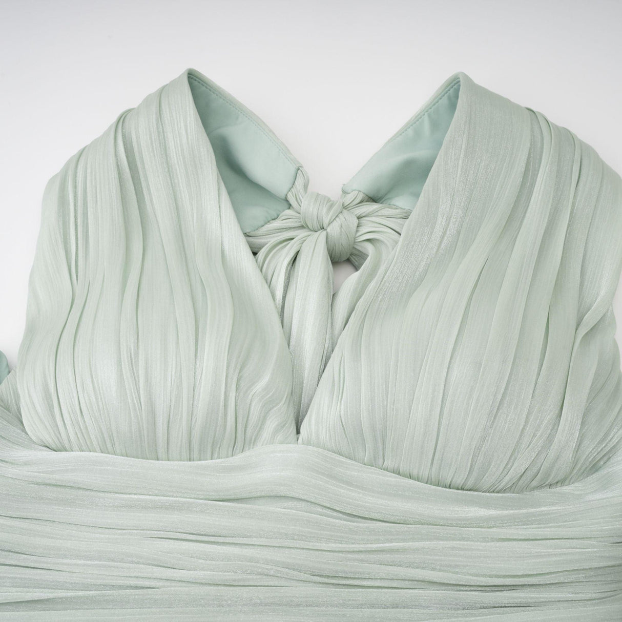 Aurohaya Verdelune Mint Green Gathered Maxi Dress