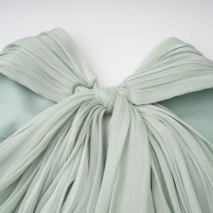 Aurohaya Uranie Mint Green Gathered Maxi Dress