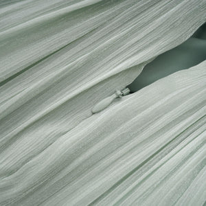 Aurohaya Verdelune Mint Green Gathered Maxi Dress