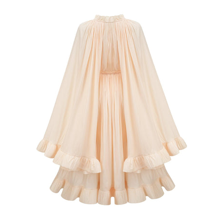 Aurohaya Ophélie cape-design midi dress