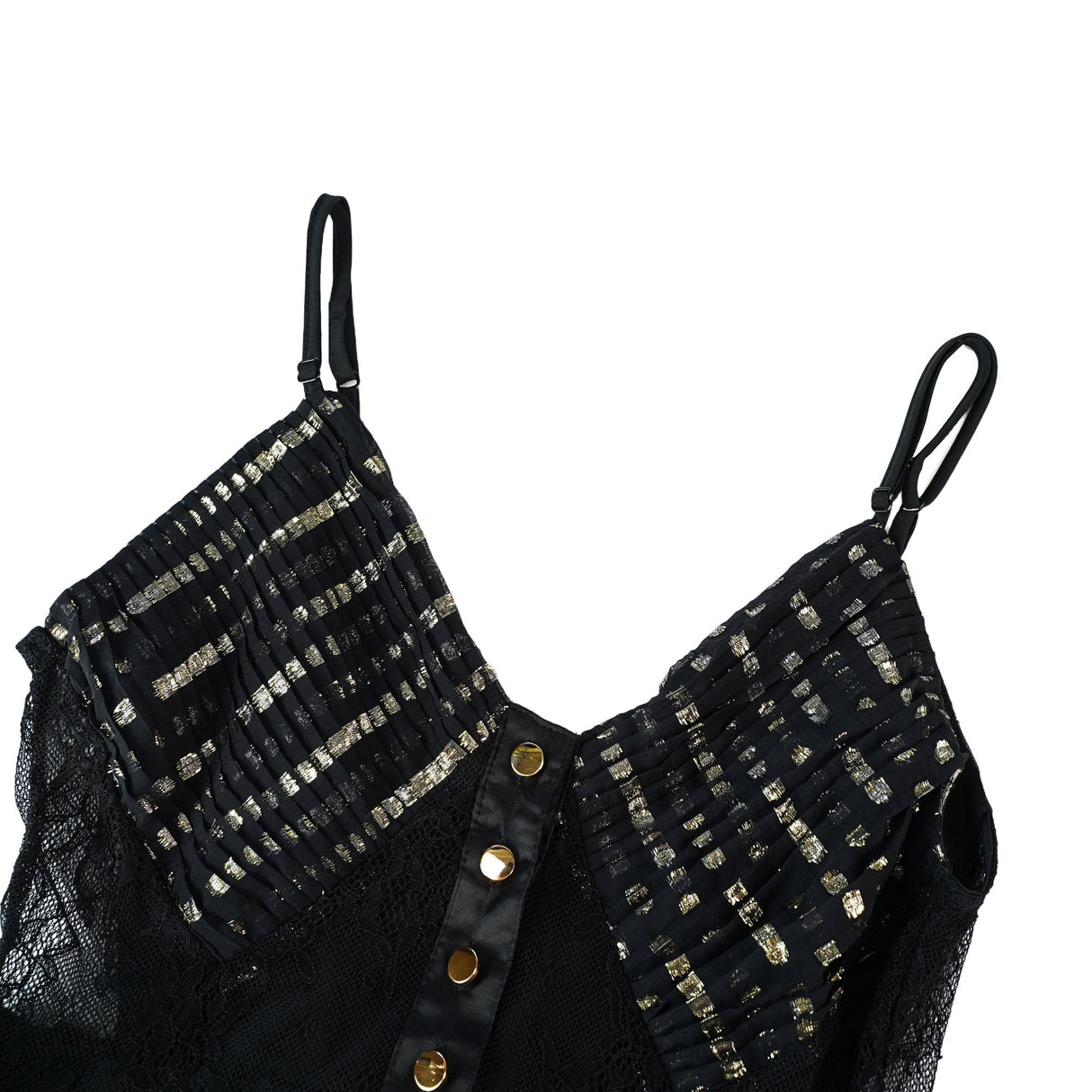 Aurohaya Aloïse Black Polka Dot Pleated Midi Dress
