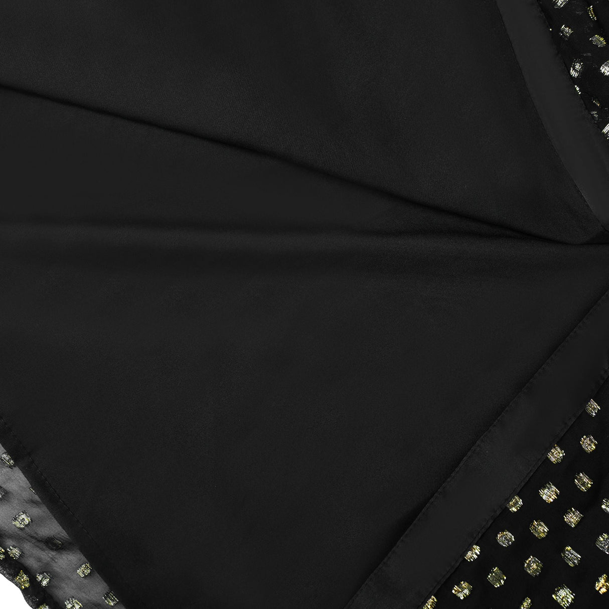 Aurohaya Aloïse Black Polka Dot Pleated Midi Dress