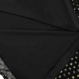 Aurohaya Aloïse Black Polka Dot Pleated Midi Dress