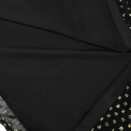 Aurohaya Aloïse Black Polka Dot Pleated Midi Dress