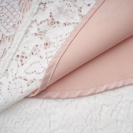 Aurohaya Marzia White Ribbon Detail Floral Lace Maxi Dress