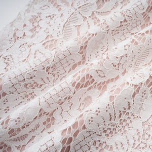 Aurohaya Marzia White Ribbon Detail Floral Lace Maxi Dress
