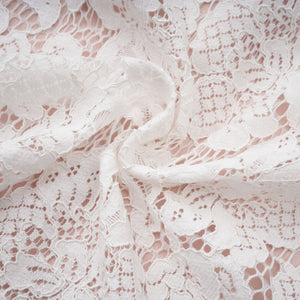 Aurohaya Marzia White Ribbon Detail Floral Lace Maxi Dress