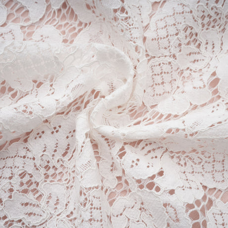 Aurohaya Marzia White Ribbon Detail Floral Lace Maxi Dress